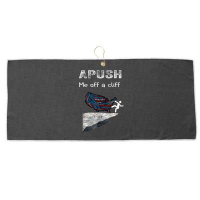 Apush Me Off A Cliff Funny Ap Us History Large Microfiber Waffle Golf Towel