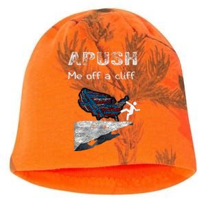 Apush Me Off A Cliff Funny Ap Us History Kati - Camo Knit Beanie