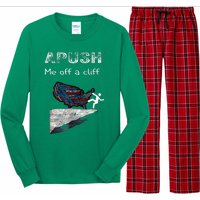 Apush Me Off A Cliff Funny Ap Us History Long Sleeve Pajama Set