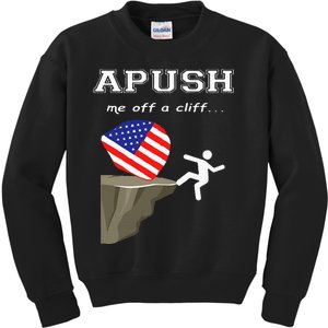 Apush Me Off A Cliff 2024 Ap Exam For Students Kids Sweatshirt