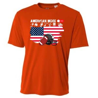 American Mode ON, American Football Cooling Performance Crew T-Shirt