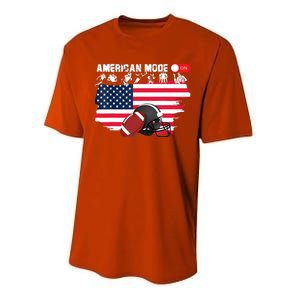 American Mode ON, American Football Performance Sprint T-Shirt