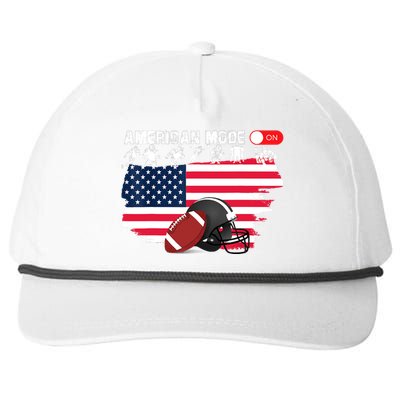 American Mode ON, American Football Snapback Five-Panel Rope Hat