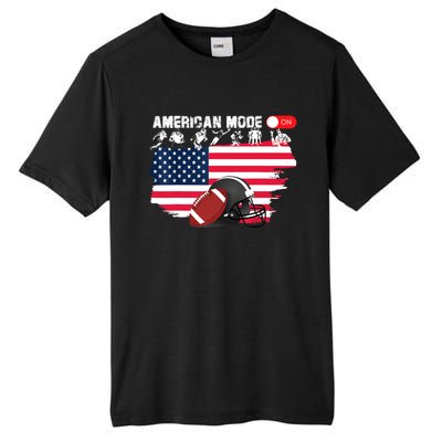 American Mode ON, American Football Tall Fusion ChromaSoft Performance T-Shirt