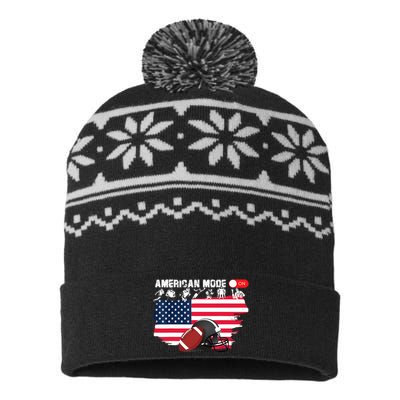 American Mode ON, American Football USA-Made Snowflake Beanie