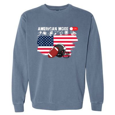 American Mode ON, American Football Garment-Dyed Sweatshirt