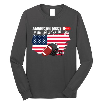 American Mode ON, American Football Long Sleeve Shirt