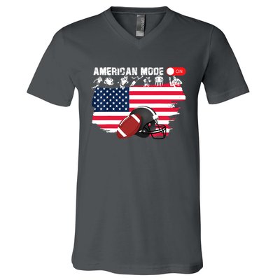 American Mode ON, American Football V-Neck T-Shirt