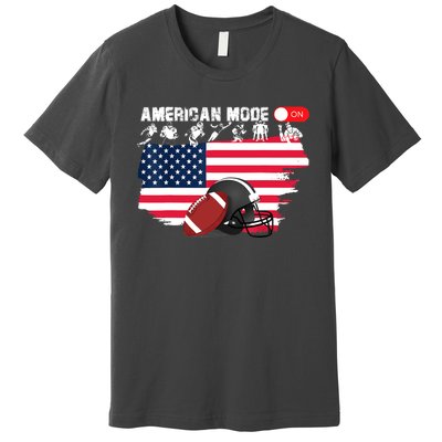 American Mode ON, American Football Premium T-Shirt