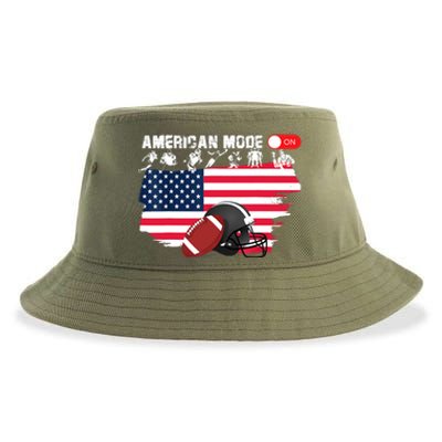 American Mode ON, American Football Sustainable Bucket Hat