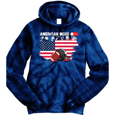 American Mode ON, American Football Tie Dye Hoodie