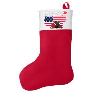 American Mode ON, American Football Felt Holiday Christmas Stocking