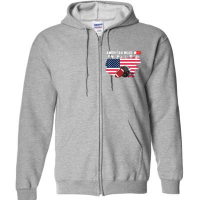 American Mode ON, American Football Full Zip Hoodie