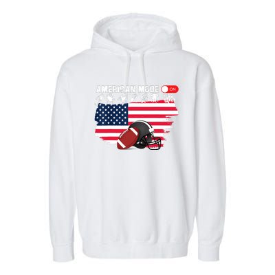 American Mode ON, American Football Garment-Dyed Fleece Hoodie