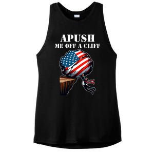 Apush Me Off A Cliff 2024 Ap Us History Ladies PosiCharge Tri-Blend Wicking Tank