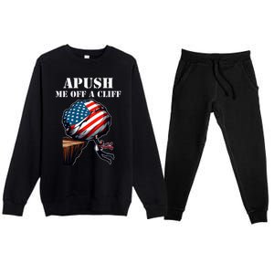 Apush Me Off A Cliff 2024 Ap Us History Premium Crewneck Sweatsuit Set