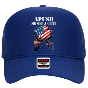 Apush Me Off A Cliff 2024 Ap Us History High Crown Mesh Back Trucker Hat