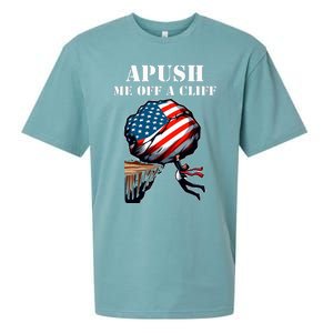 Apush Me Off A Cliff 2024 Ap Us History Sueded Cloud Jersey T-Shirt