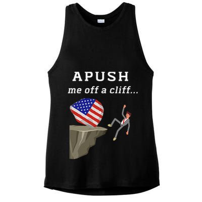 Apush Me Off A Cliff 2024 Ap Exam For Students Ladies PosiCharge Tri-Blend Wicking Tank