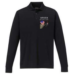 Apush Me Off A Cliff 2024 Ap Exam For Students Performance Long Sleeve Polo