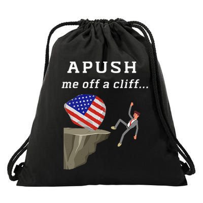 Apush Me Off A Cliff 2024 Ap Exam For Students Drawstring Bag