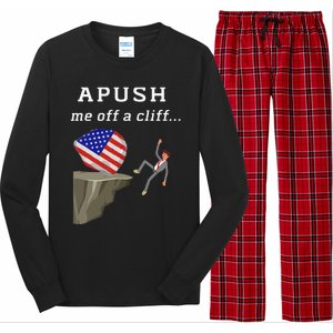 Apush Me Off A Cliff 2024 Ap Exam For Students Long Sleeve Pajama Set