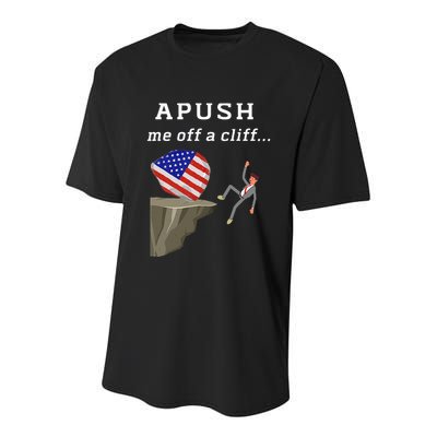 Apush Me Off A Cliff 2024 Ap Exam For Students Youth Performance Sprint T-Shirt
