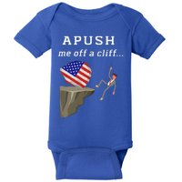 Apush Me Off A Cliff 2024 Ap Exam For Students Baby Bodysuit