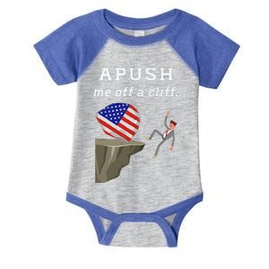 Apush Me Off A Cliff 2024 Ap Exam For Students Infant Baby Jersey Bodysuit