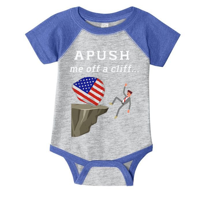 Apush Me Off A Cliff 2024 Ap Exam For Students Infant Baby Jersey Bodysuit