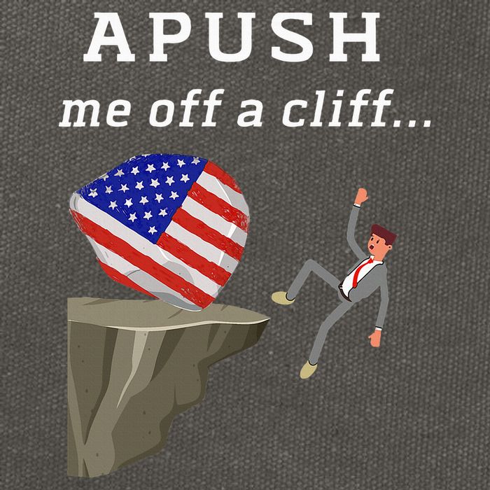 Apush Me Off A Cliff 2024 Ap Exam For Students Cotton Canvas Backpack