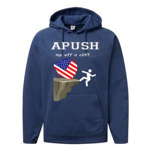 Apush Me Off A Cliff 2024 Ap Exam For Students Performance Fleece Hoodie