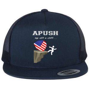 Apush Me Off A Cliff 2024 Ap Exam For Students Flat Bill Trucker Hat