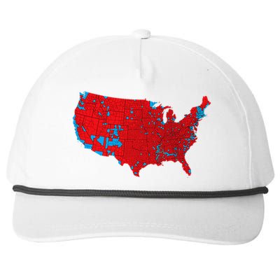 Accurate Map Of 2024 Election Results Snapback Five-Panel Rope Hat