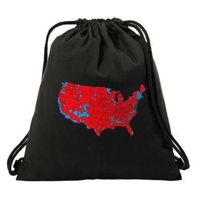 Accurate Map Of 2024 Election Results Drawstring Bag