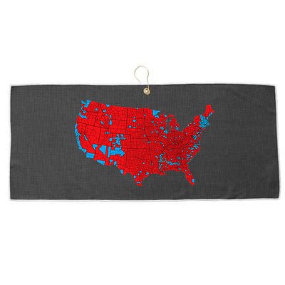 Accurate Map Of 2024 Election Results Large Microfiber Waffle Golf Towel