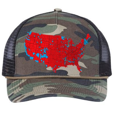 Accurate Map Of 2024 Election Results Retro Rope Trucker Hat Cap