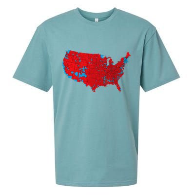 Accurate Map Of 2024 Election Results Sueded Cloud Jersey T-Shirt
