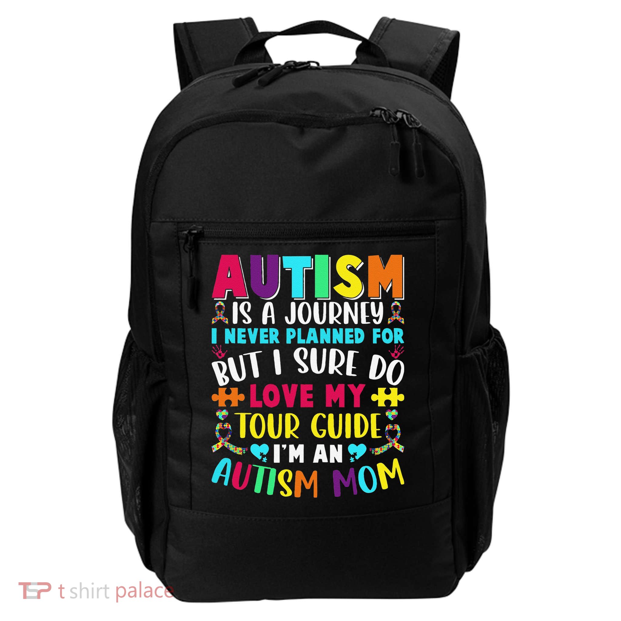 Autism Mom Outfit Autism Awareness Cute Autism Is A Journey Backpack