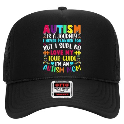 Autism Mom Outfit Autism Awareness Cute Autism Is A Journey Trucker Hat
