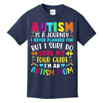 Autism Mom Outfit Autism Awareness Cute Autism Is A Journey Kids T-Shirt