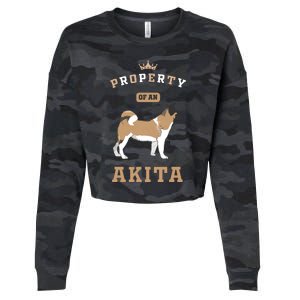 Akita Mom Or Akita Dad For Japanese Akita Or American Akita Cropped Pullover Crew