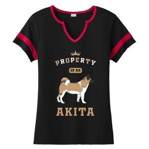 Akita Mom Or Akita Dad For Japanese Akita Or American Akita Ladies Halftime Notch Neck Tee