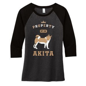 Akita Mom Or Akita Dad For Japanese Akita Or American Akita Women's Tri-Blend 3/4-Sleeve Raglan Shirt