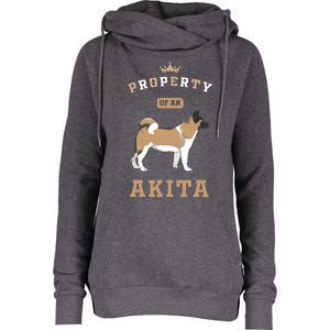 Akita Mom Or Akita Dad For Japanese Akita Or American Akita Womens Funnel Neck Pullover Hood