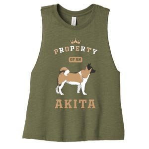 Akita Mom Or Akita Dad For Japanese Akita Or American Akita Women's Racerback Cropped Tank