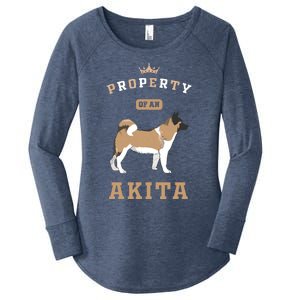 Akita Mom Or Akita Dad For Japanese Akita Or American Akita Women's Perfect Tri Tunic Long Sleeve Shirt