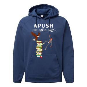 Apush Me Off A Cliff 2024 Ap Exam For Students Witty Performance Fleece Hoodie