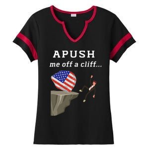 Apush Me Off A Cliff 2024 Ap Exam For Students Funny Trendy Ladies Halftime Notch Neck Tee