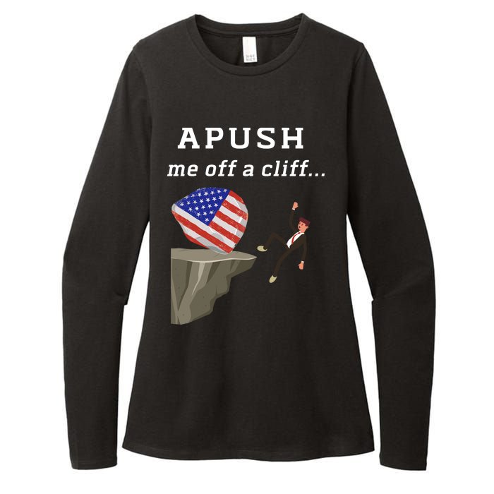 Apush Me Off A Cliff 2024 Ap Exam For Students Funny Trendy Womens CVC Long Sleeve Shirt